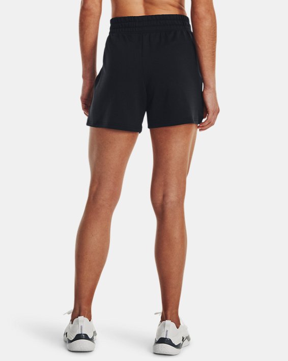 Women's UA Rival Terry Shorts, Black, pdpMainDesktop image number 1